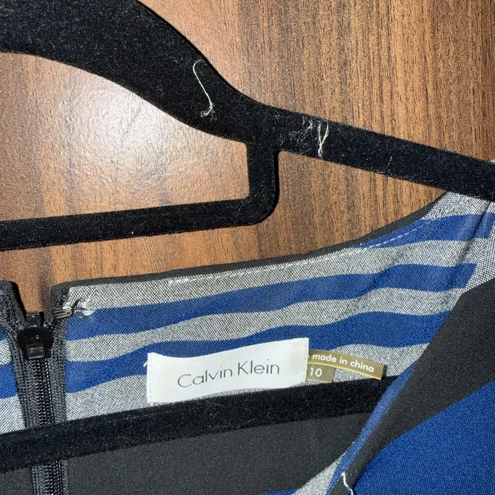 Calvin Klein Blue and Black Striped Dress - Picture 3 of 7